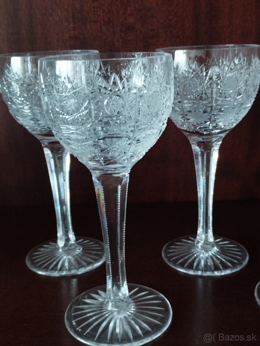 Predám krištáľové poháre sady - 5