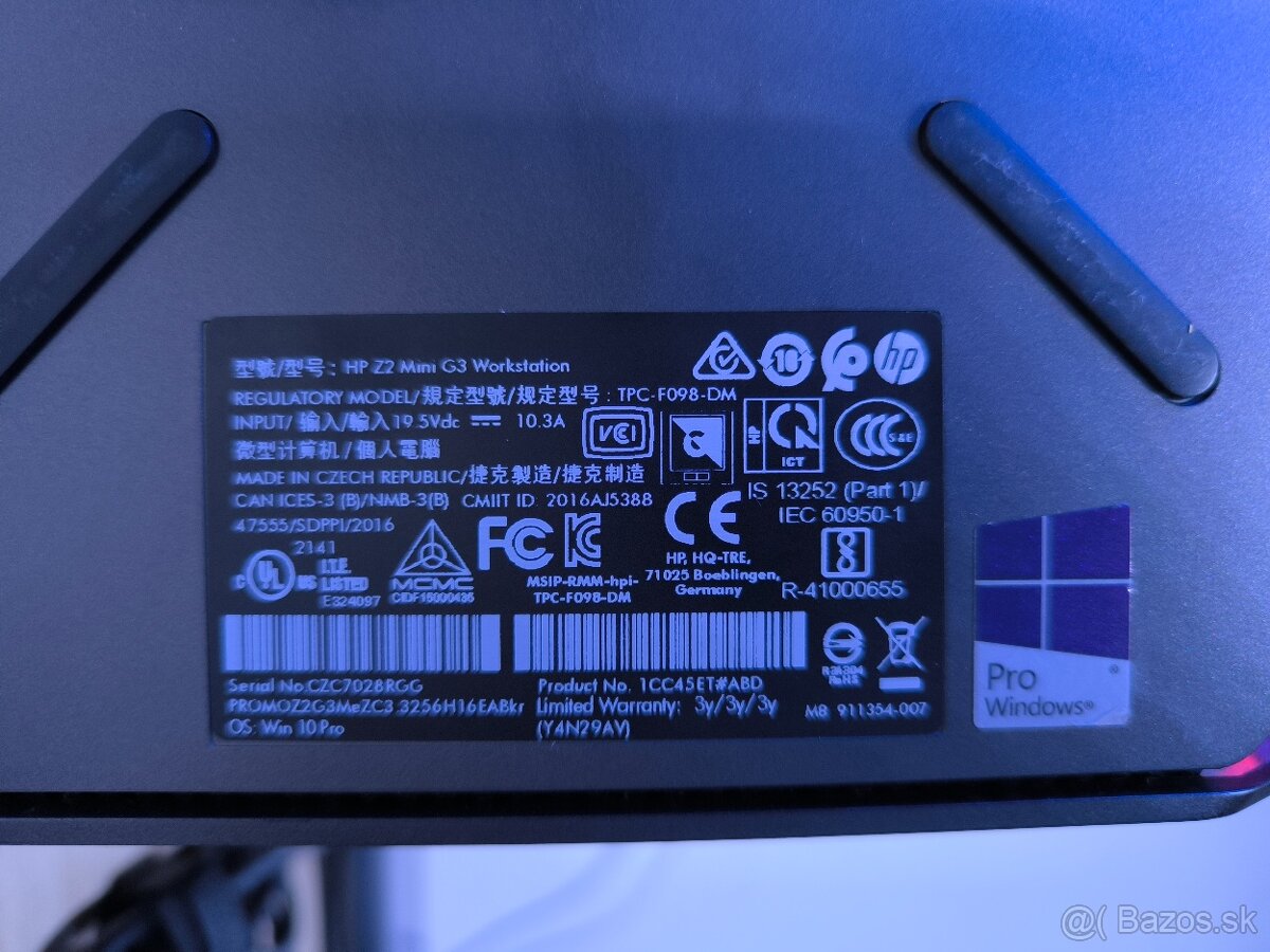 Predám počítač HP Z2 Mini G3 Intel Xeon nVIDIA Quadro - 5