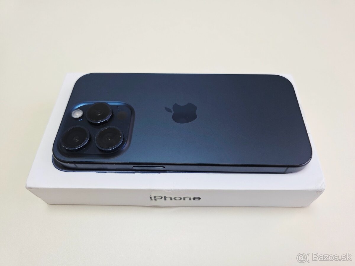 APPLE IPHONE 15 PRO 256GB BLUE TITANIUM,BATERKA 100% - 5