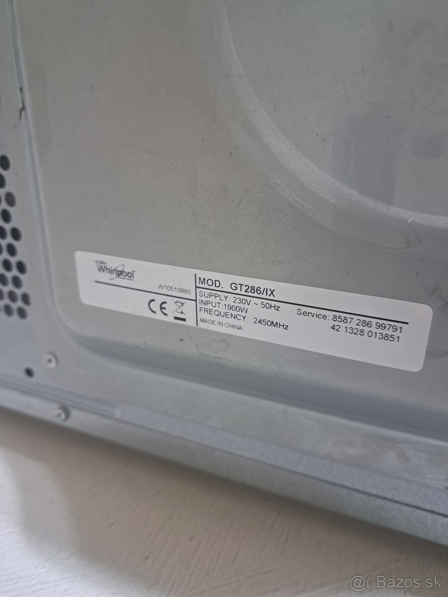 Predám mikrovlnku Whirlpool GT286 s grilom - 5