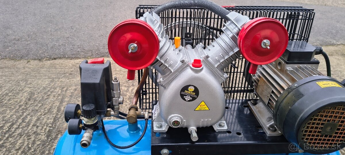 Dvojvalcový kompresor s 50l. nádržou na 380V. - 5
