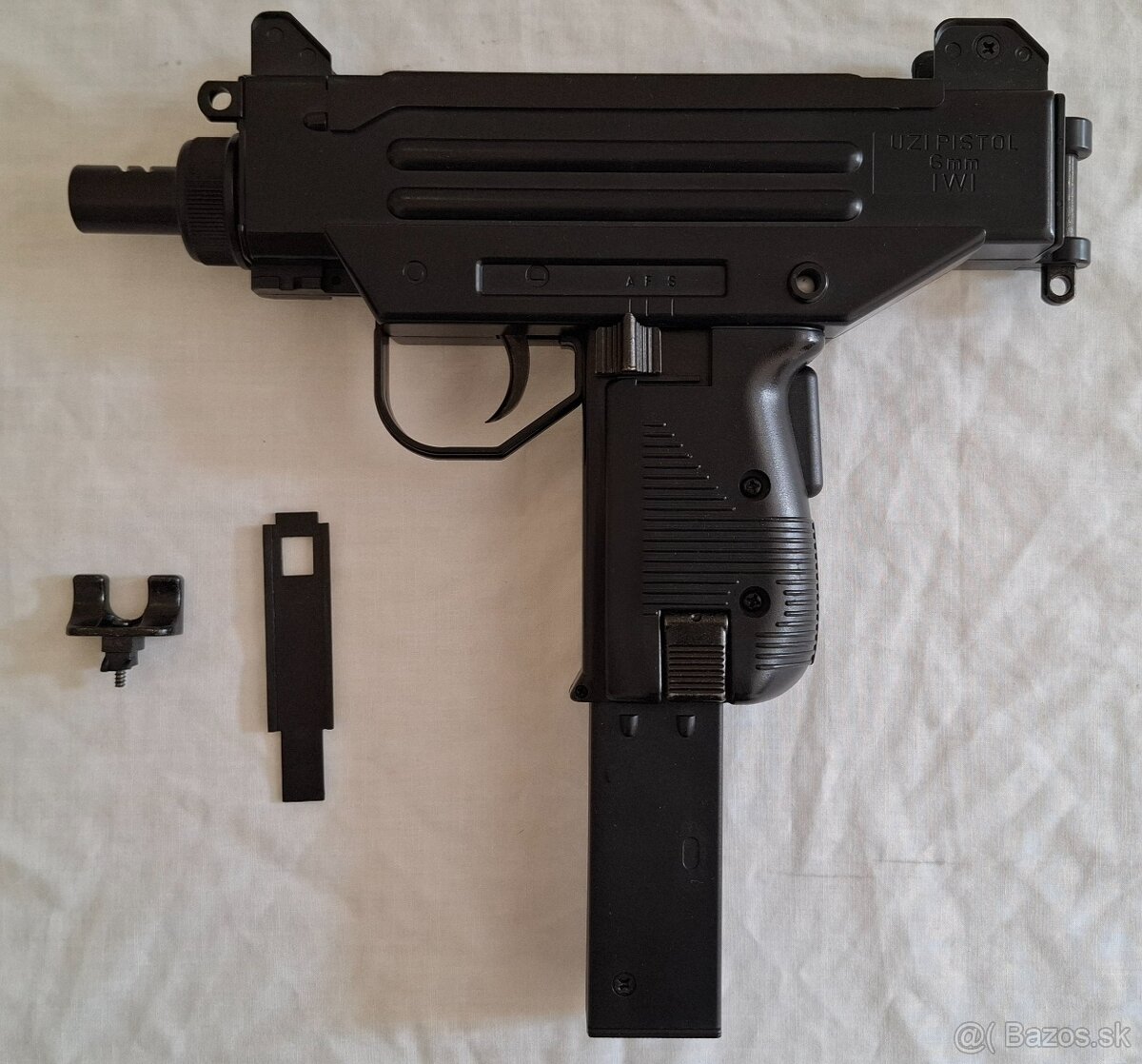 Samopal IWI UZI, pružinová pištoľ, naťaho. páka odlomená - 5
