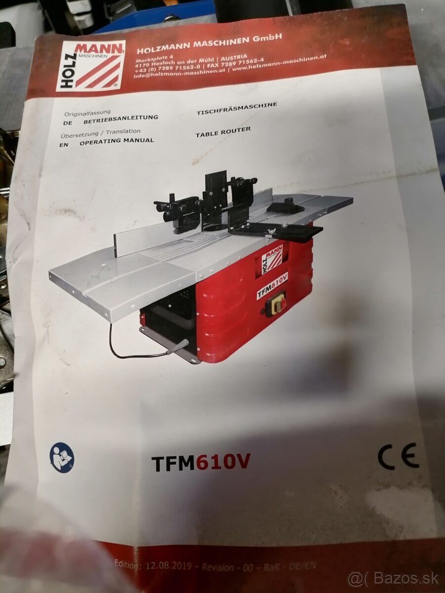 stolná dolná fréza na drevo,, HOLZMAN TFM 610V-230V--200€ - 5