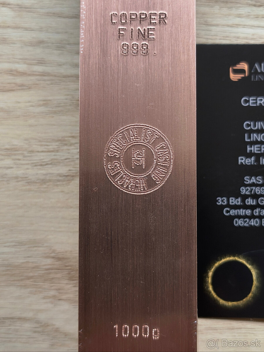 1kg medená investičná tehlička 999. - 5