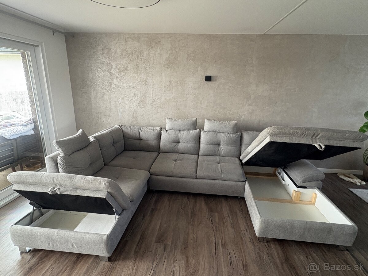 Predám sedaciu súpravu v tvare ľavé U - 5
