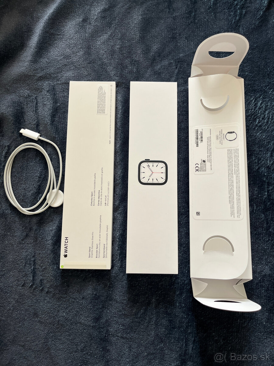 Apple watch 7 45mm polnočno sivý hliník - 5
