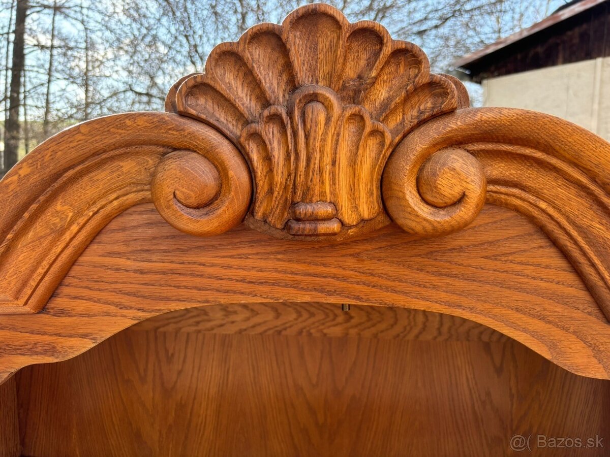 Rustikálna masivná vitrína - 5