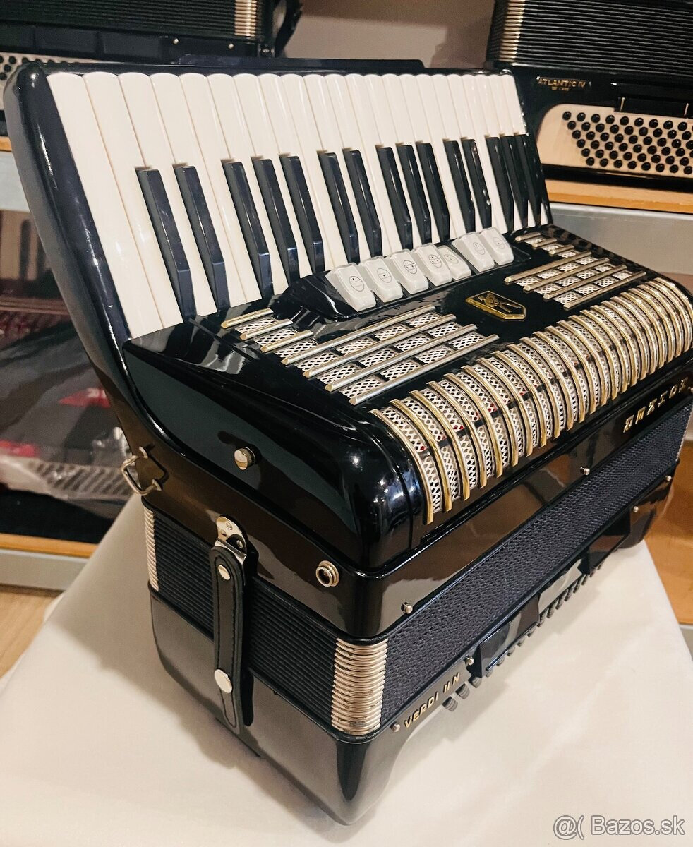 Predám akordeón Hohner Verdi II N- 96 Basový - Made in Germa - 5