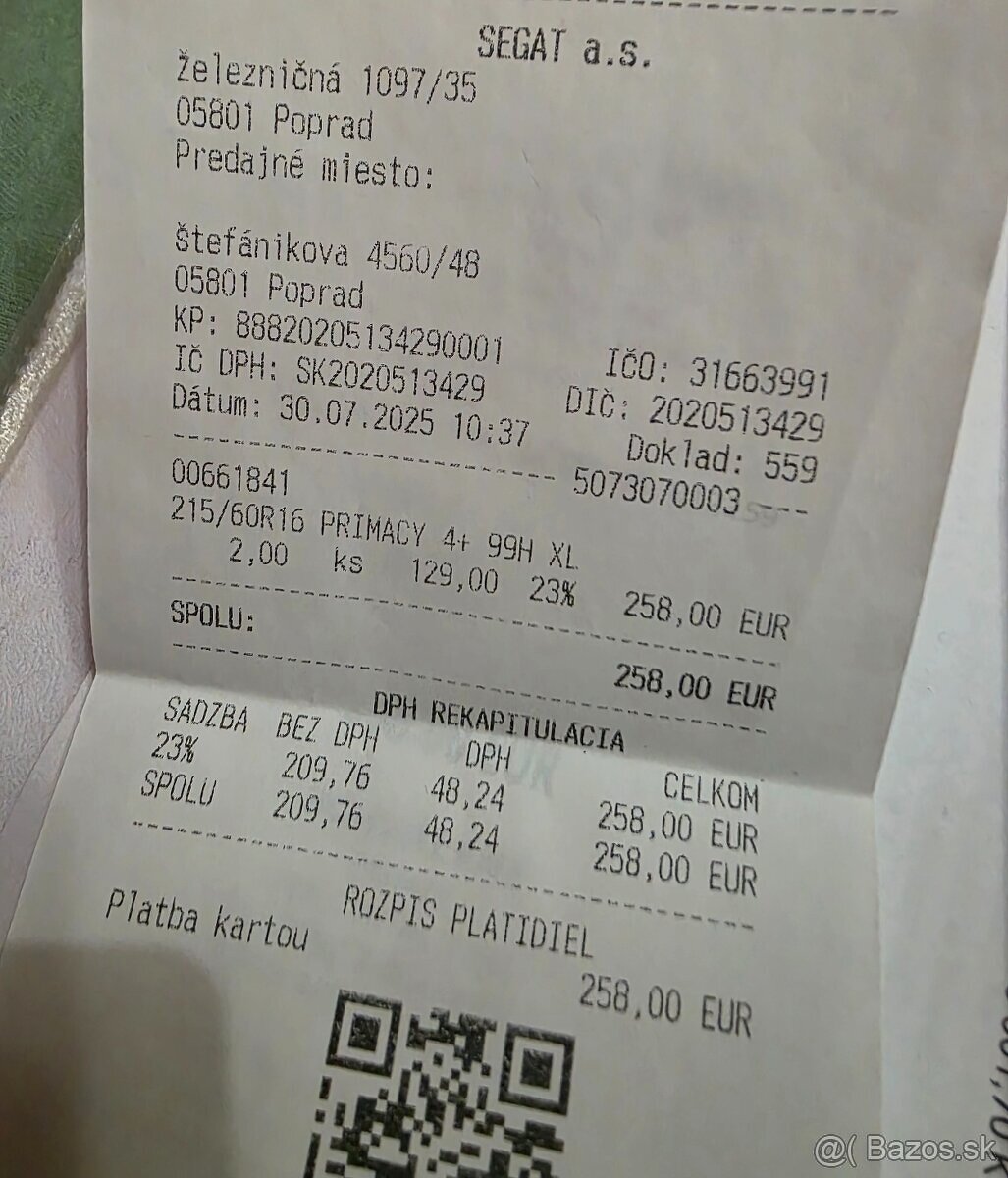 2x letné pneu Michelin 215/60r16 - 5