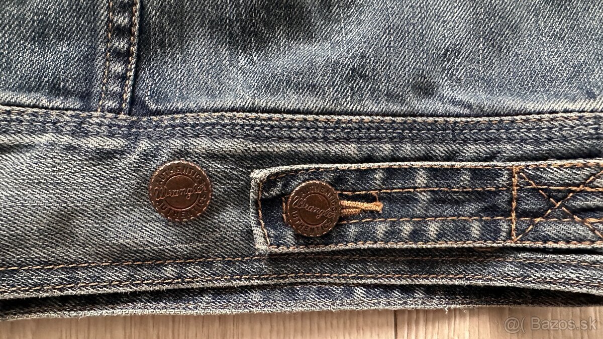 Pánska,kvalitná džínsová bunda WRANGLER - veľkosť L - 5