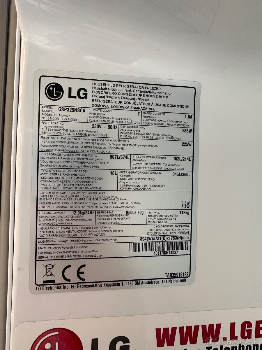 Americká chladnička LG - 5