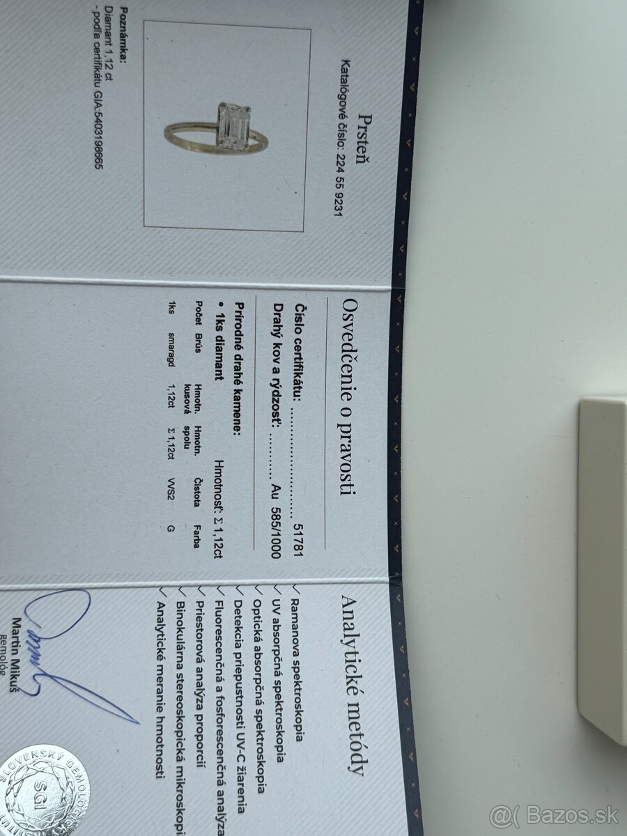 💍 Luxusný diamantový 1,12 ct prsteň s certifikátom GIA - 5