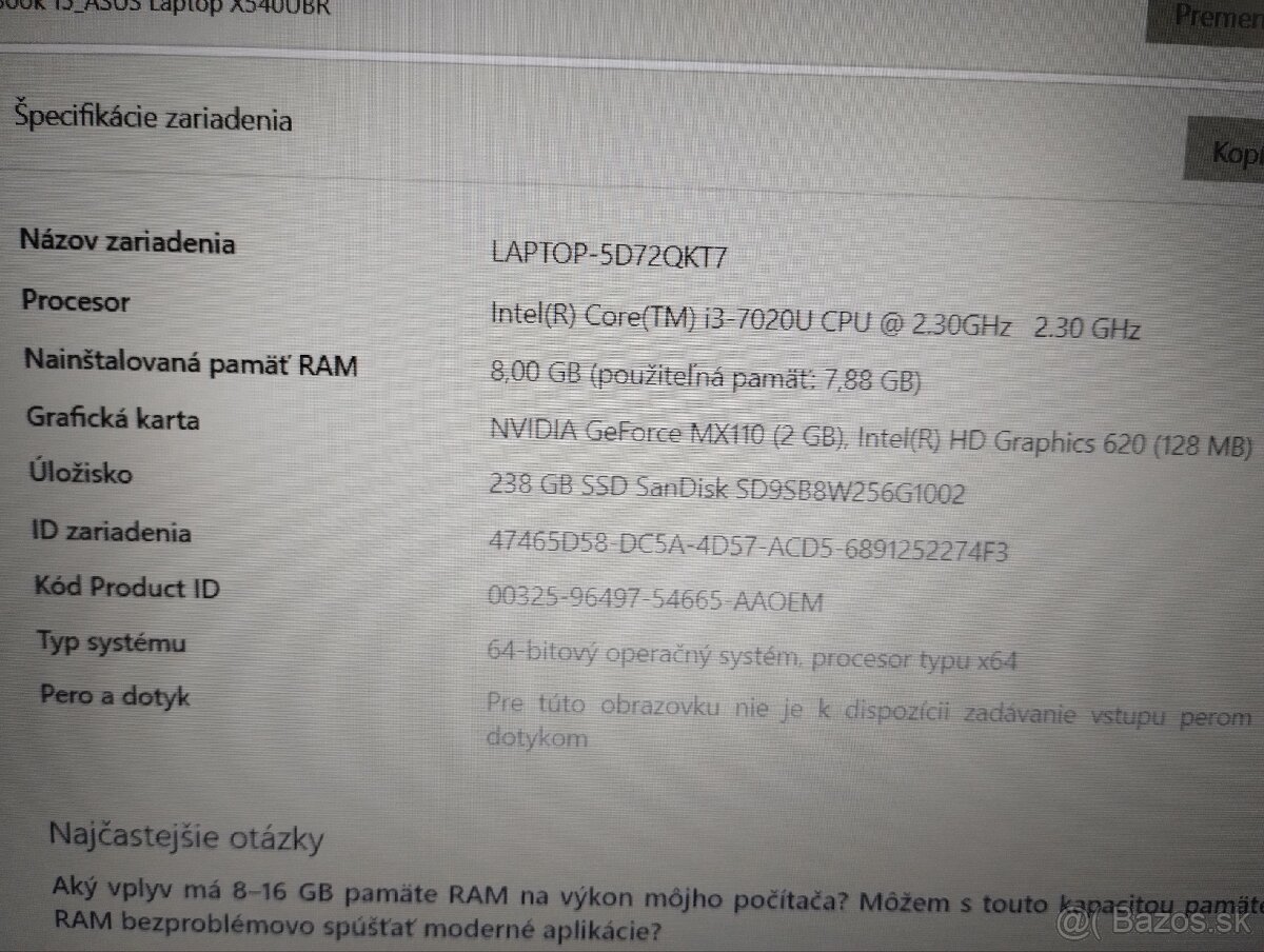 Asus Vivobook X540UB - 5