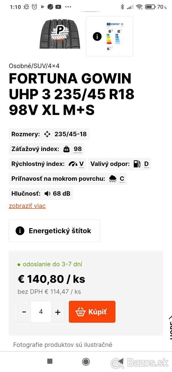 Zimné pneumatiky 235/45 r18 - 5