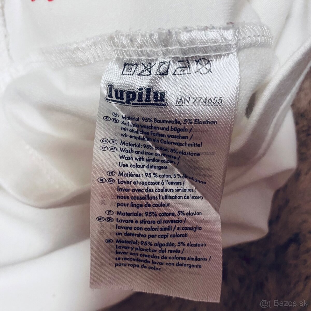 Detské biele 3/4 legíny Lupilu - 5