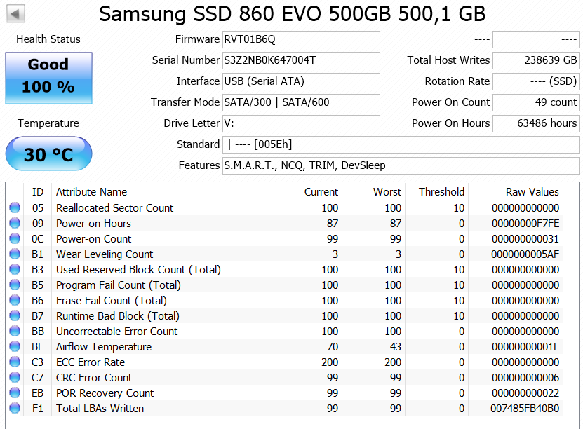 Samsung 860 EVO 500 GB SSD - 5
