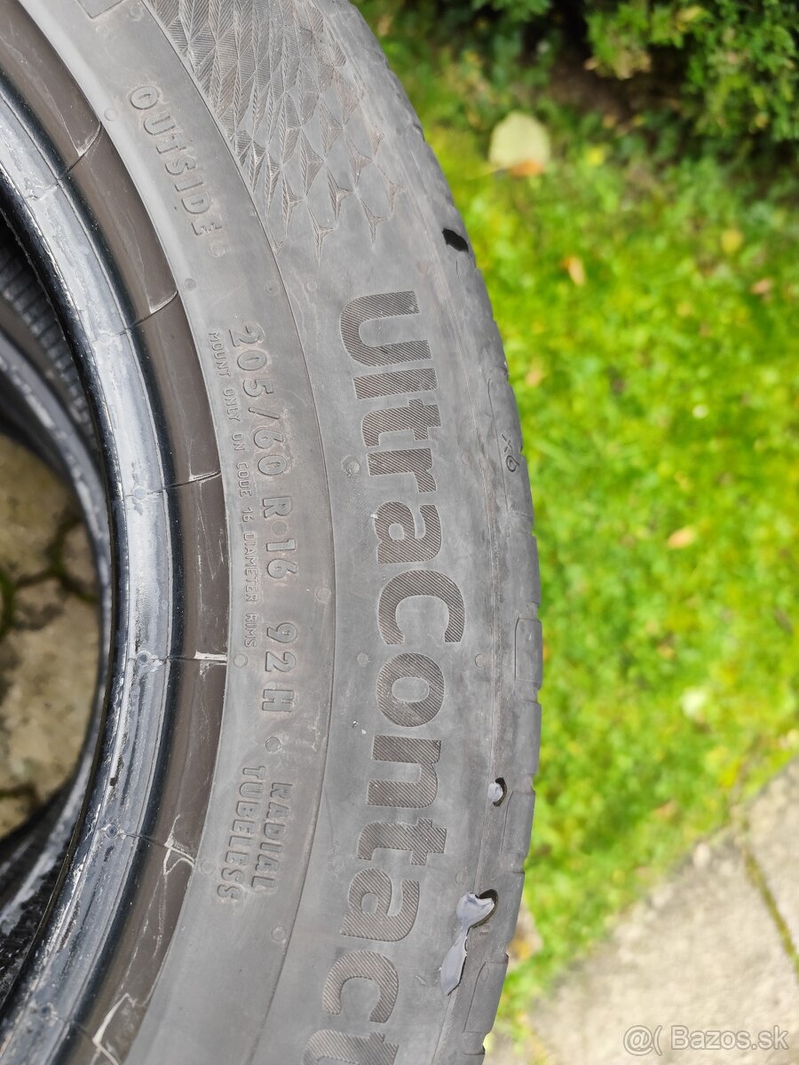 4ks letné pneumatiky Continental 205/60 R16 - 5