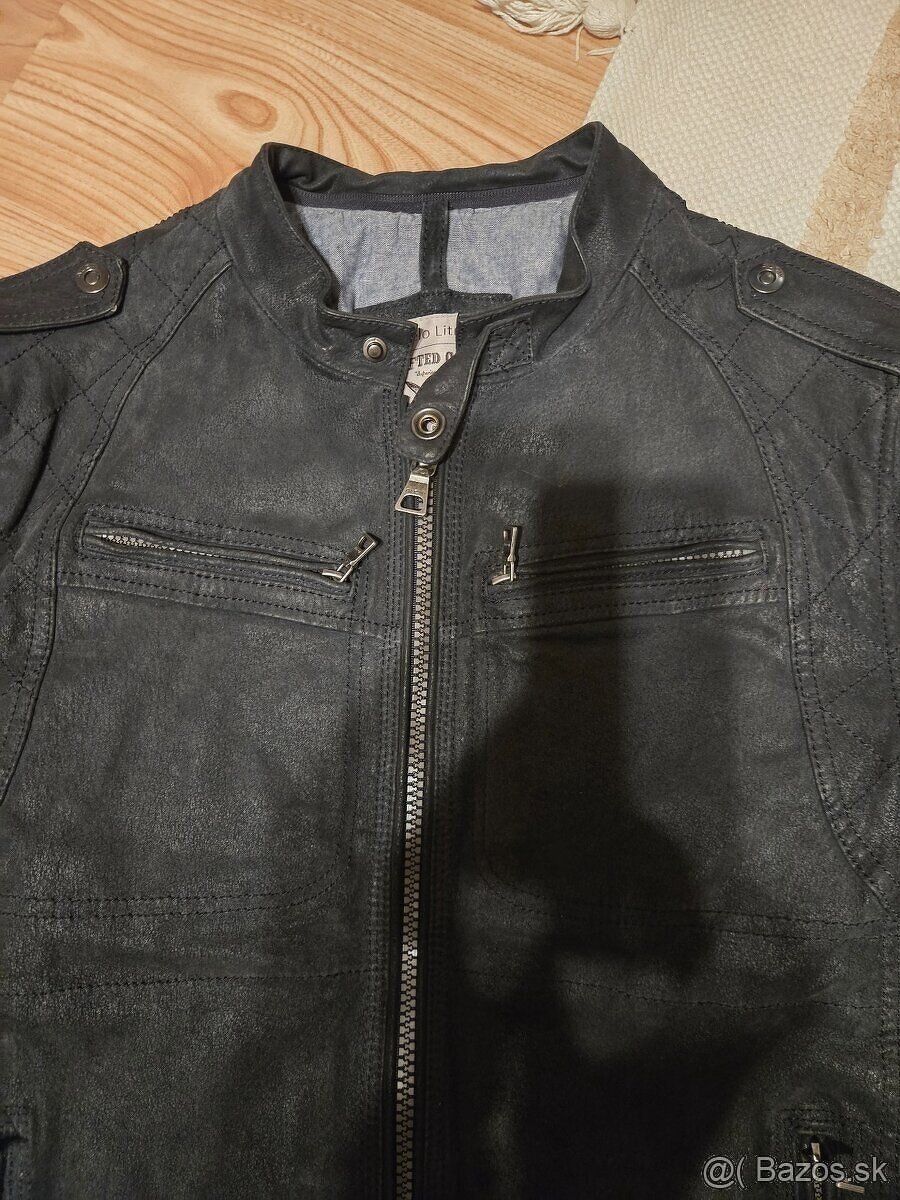 Pánska kožená bunda vel M/L - 5
