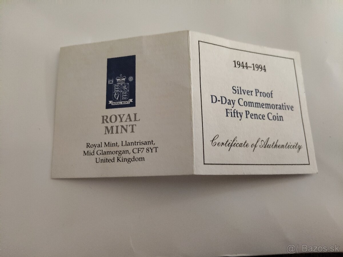 50 pence strieborná minca - 5