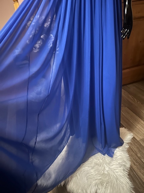 Modré dlhé šaty zn. Chantall - 5