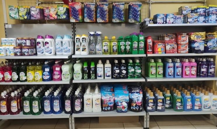 Kovový policový Obchodný regál - 5