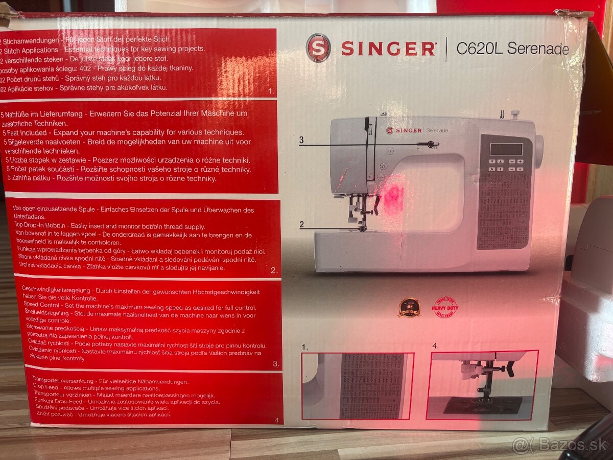 Šijací stroj Singer Serenade C 620 L – rozbalený+príslušenst - 5