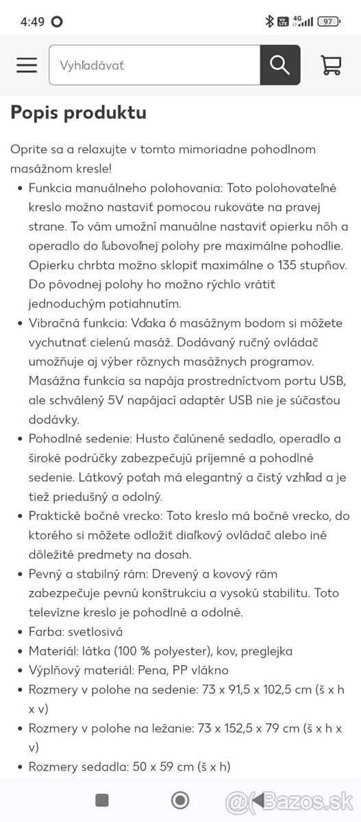 Predám masážne kreslo. - 5