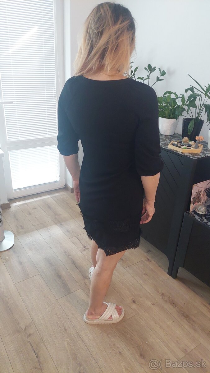 Sifonove čierne saty - 5