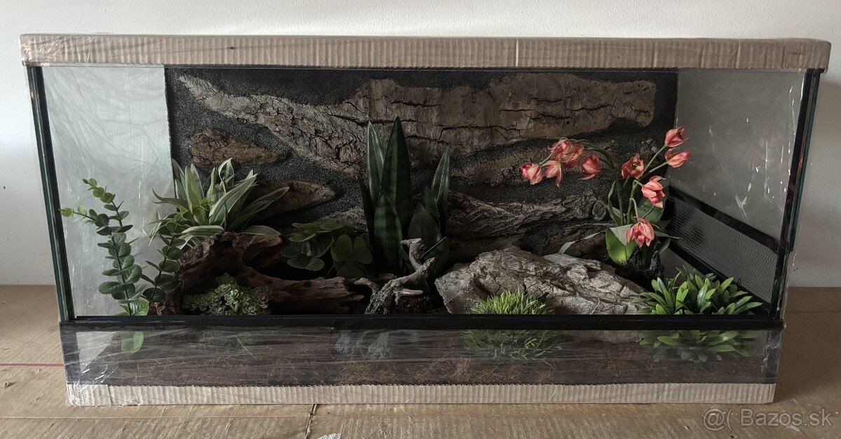 Terárium 70x40x40 s 3D stenou - 5