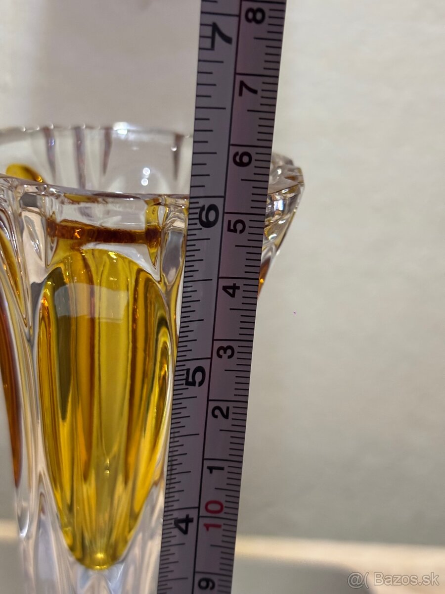 Vintage bohémska krištáľova váza - 5