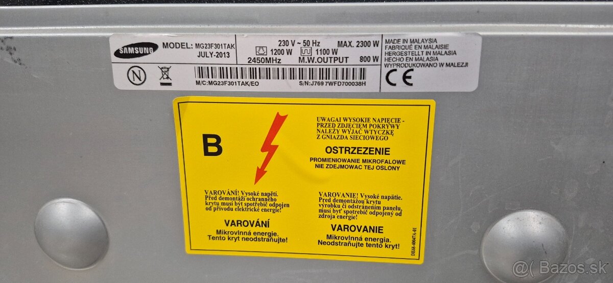 Predám mikrovlnnú rúru SAMSUNG - 5