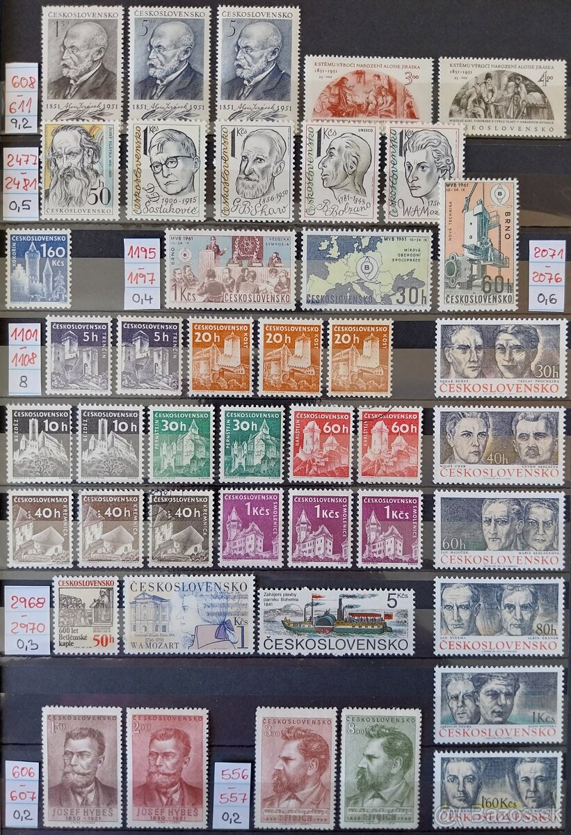 Známky ČESKOSLOVENSKO – 3 - 5