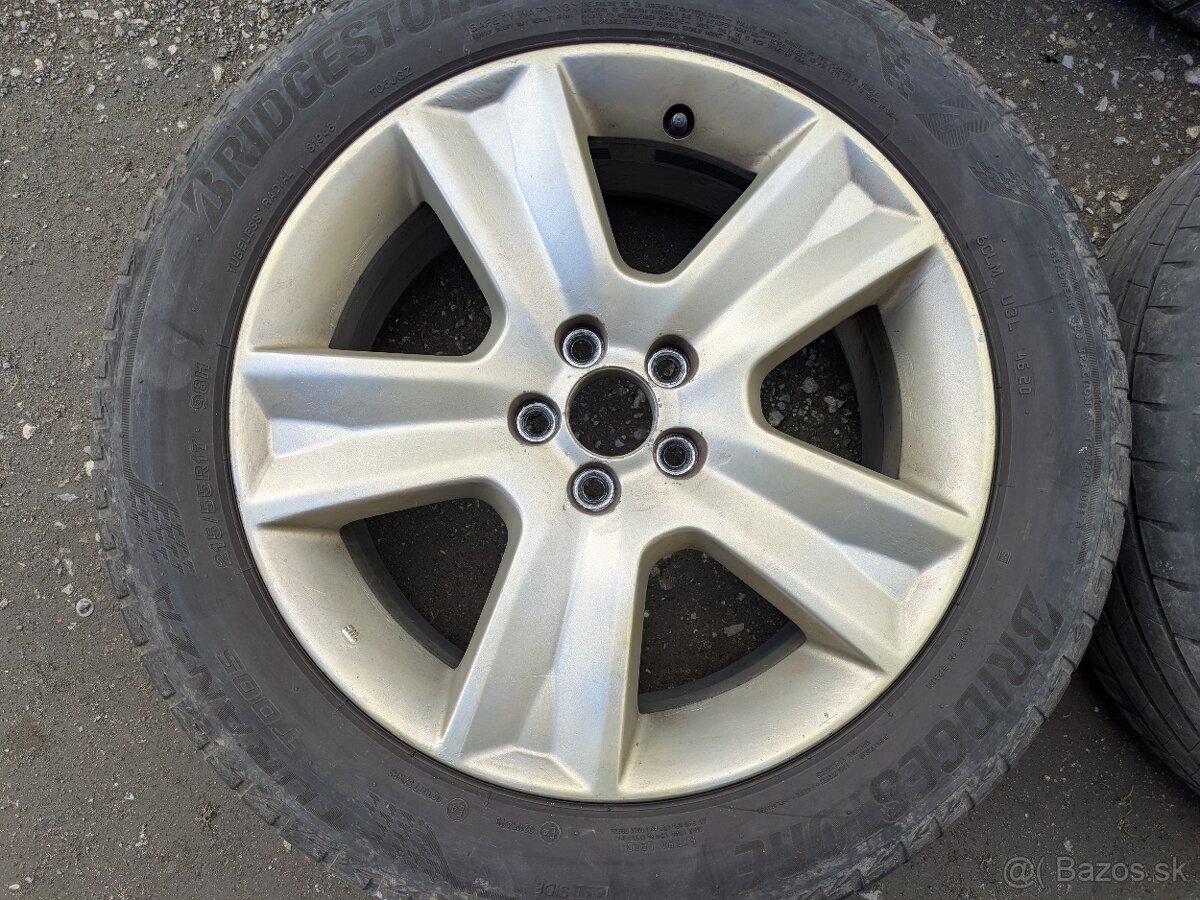 17" ALU kolesa Subaru 7Jx17 ET 48+pneu Bridgestone 215/55R1 - 5