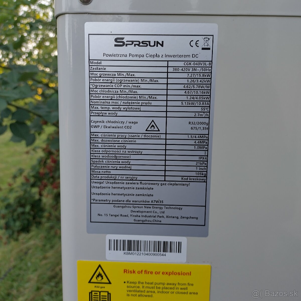 Tepelné čerpadlo Sprsun R32 16 kW Monoblok - 5