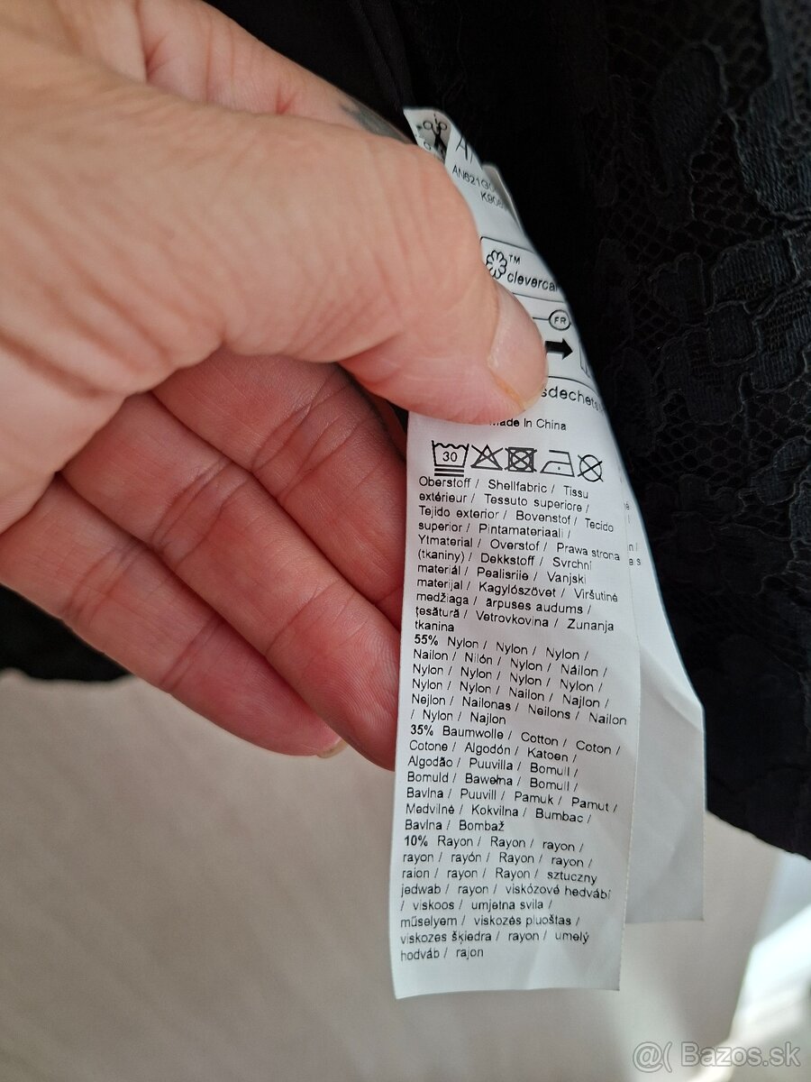 Cierne cipkovane sako velkost S - 5