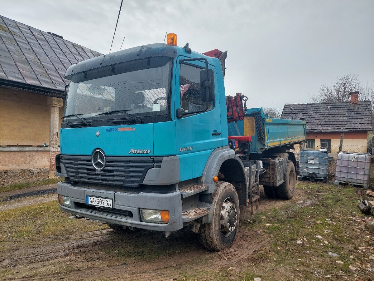 Mercedes Atego 1828 4x4 vyklapač +hyd. ruka, odpočet DPH - 5