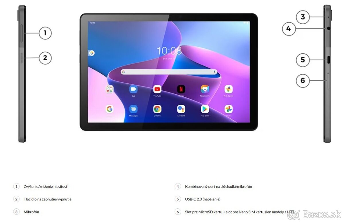 Predám Tablet Lenovo M10 3Gen 10,1" FullHD - 5