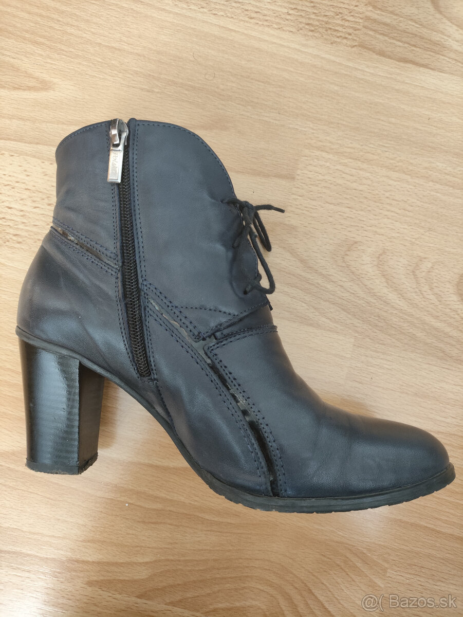 Kotníkové čižmy kožené veľ.39 - 5