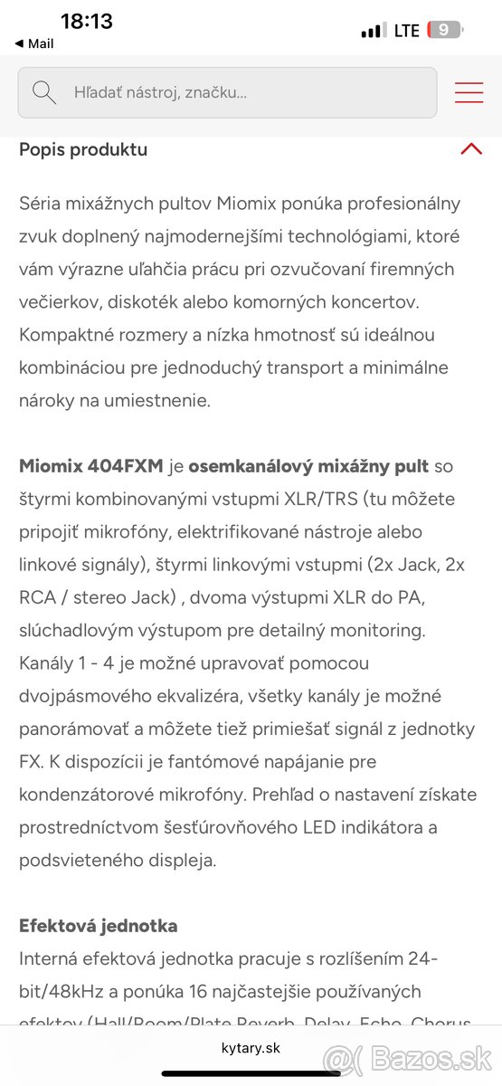 Mixazny pult soundsation MIOMIX - 5