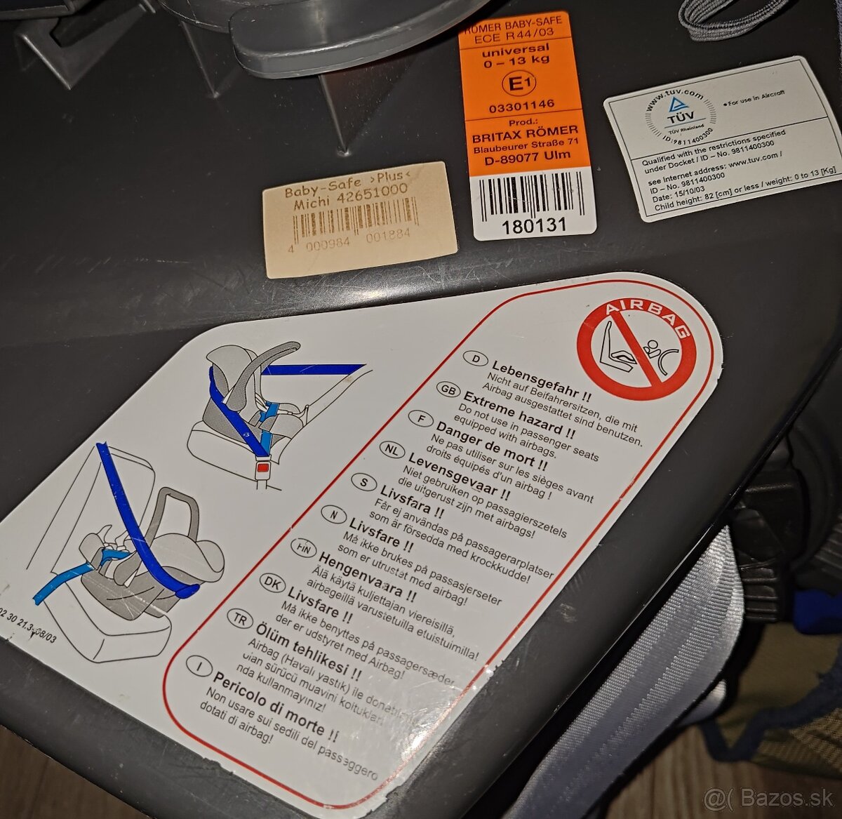 👶 Autosedačka - Romer Baby Safe - do 13 kg - 5