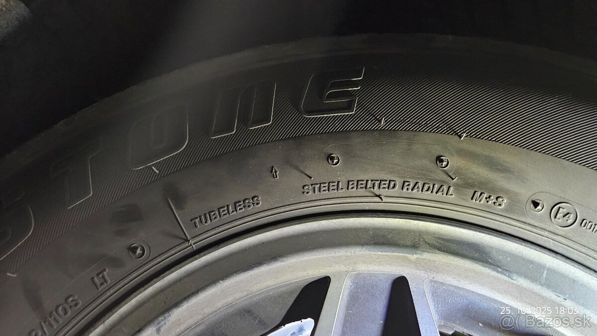 Predám 4ks 255/70 r15 C Bridgestone M+S - 5
