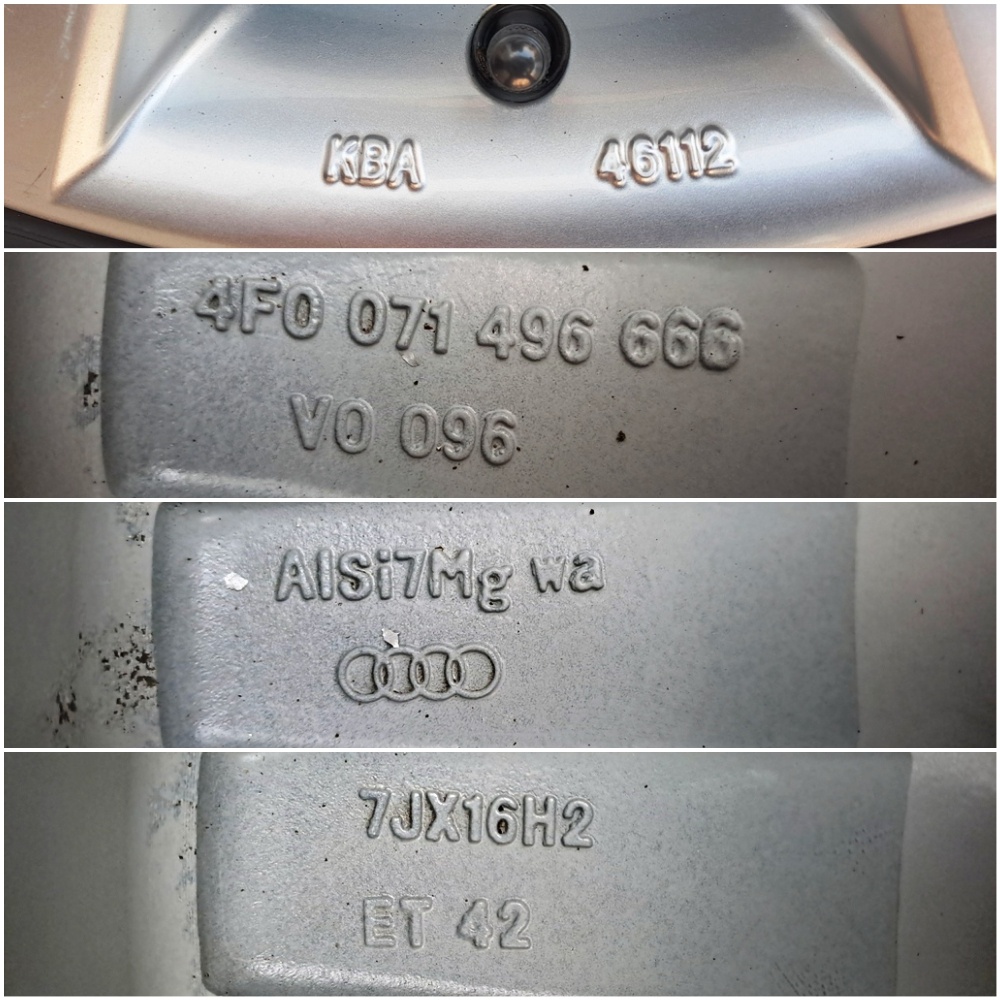 5x112 Originál Audi 4F0 071 496 666 225/55 R16 - 5