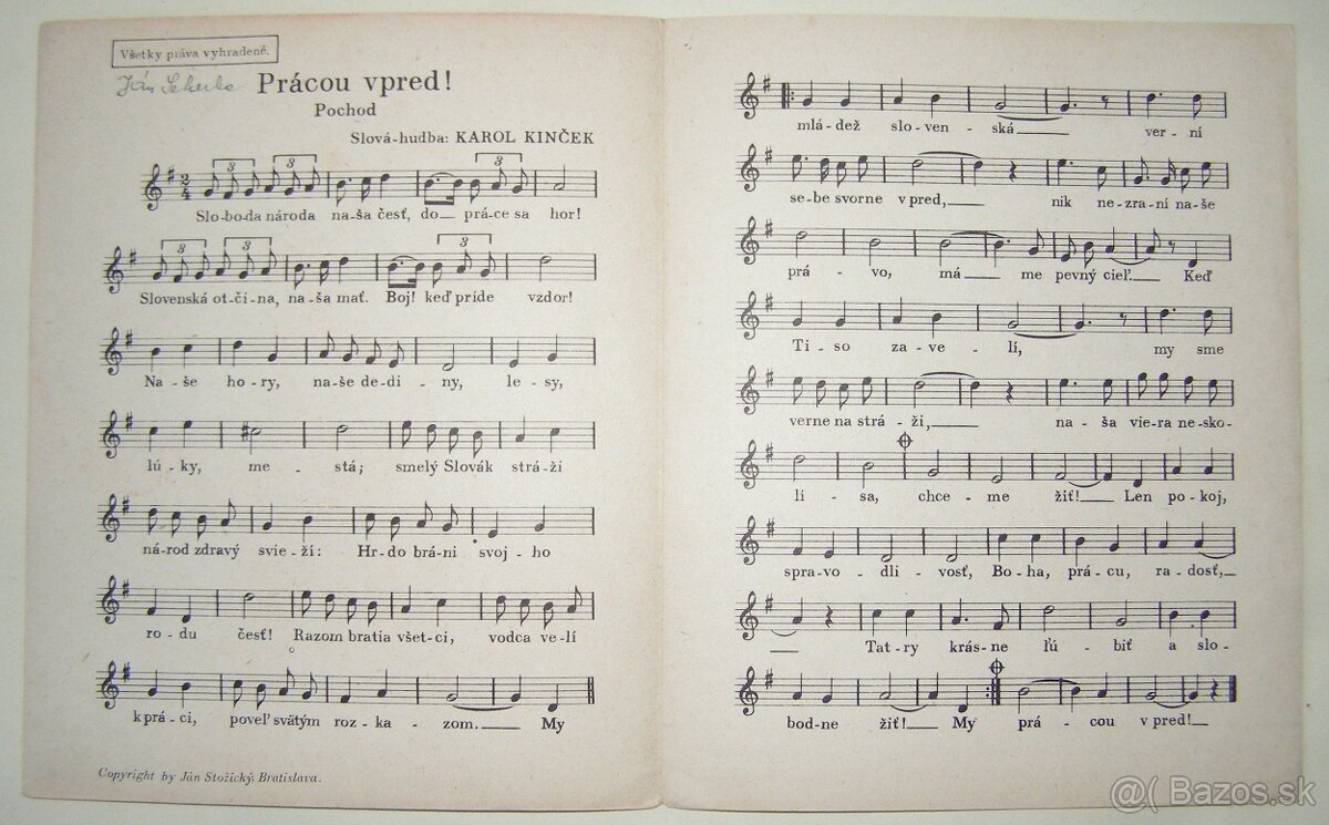 Slovenský štat- predám dobove noty-piesne,rozne..Pochody HG, - 5