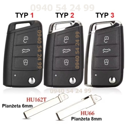 Obal autokľúča pre VW SEAT ŠKODA - 5
