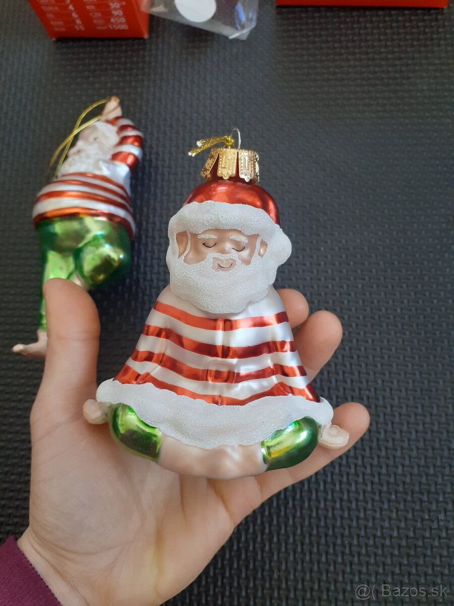 Vianočné ozdoby Santa Claus jogín - 5
