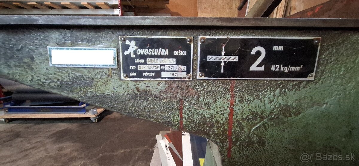 Tabuľové nožnice na plech - 5