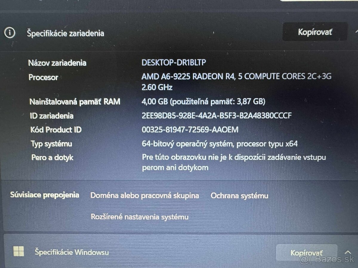 Predam Asus K540B 15,6 palcovy - 5