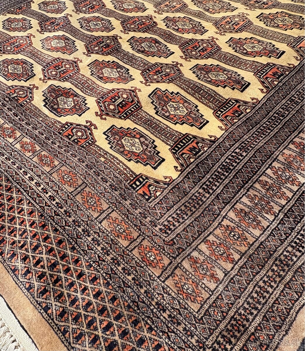 Luxusný ručne viazaný koberec s hodvábom, top stav, 280x190 - 5