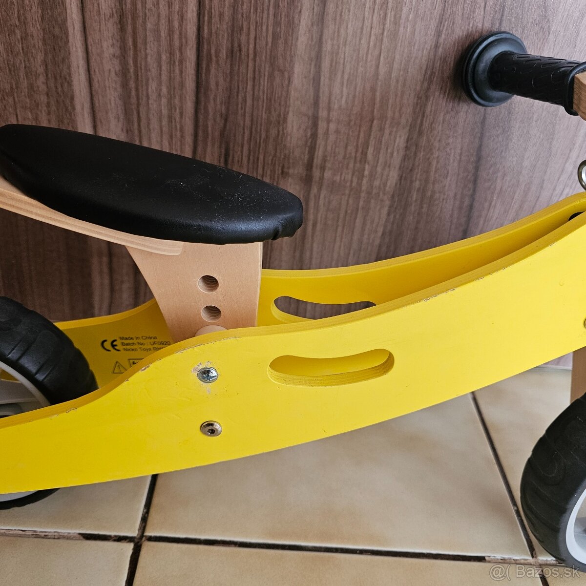 Drevené odrážadlo 2v1 mini žlté - 5