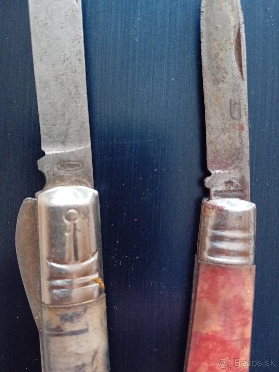 Starý pečiatkový vankúš a nožíky - 5